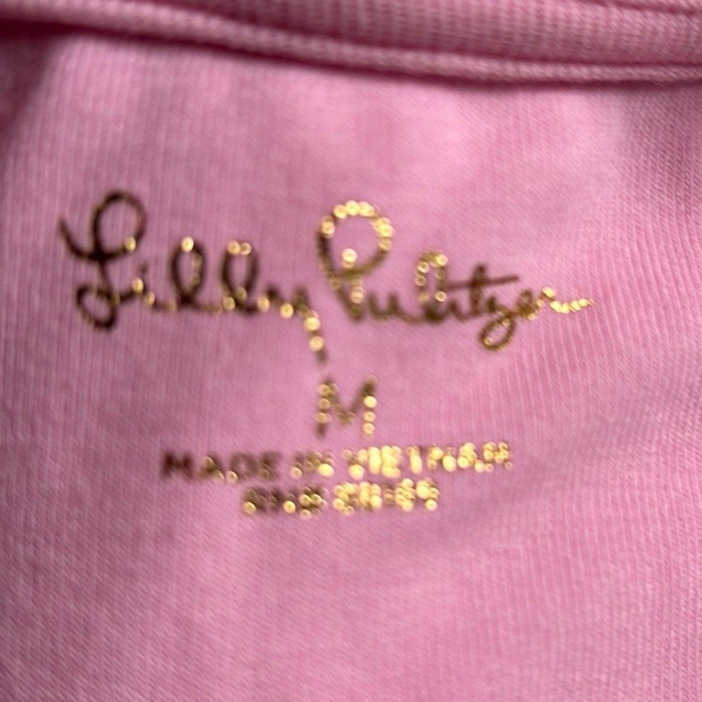 Lilly Pulitzer Reema Sleeveless Top Peony Pink Golf Athletic Polo size M - Picture 12 of 12